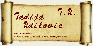 Tadija Udilović vizit kartica
